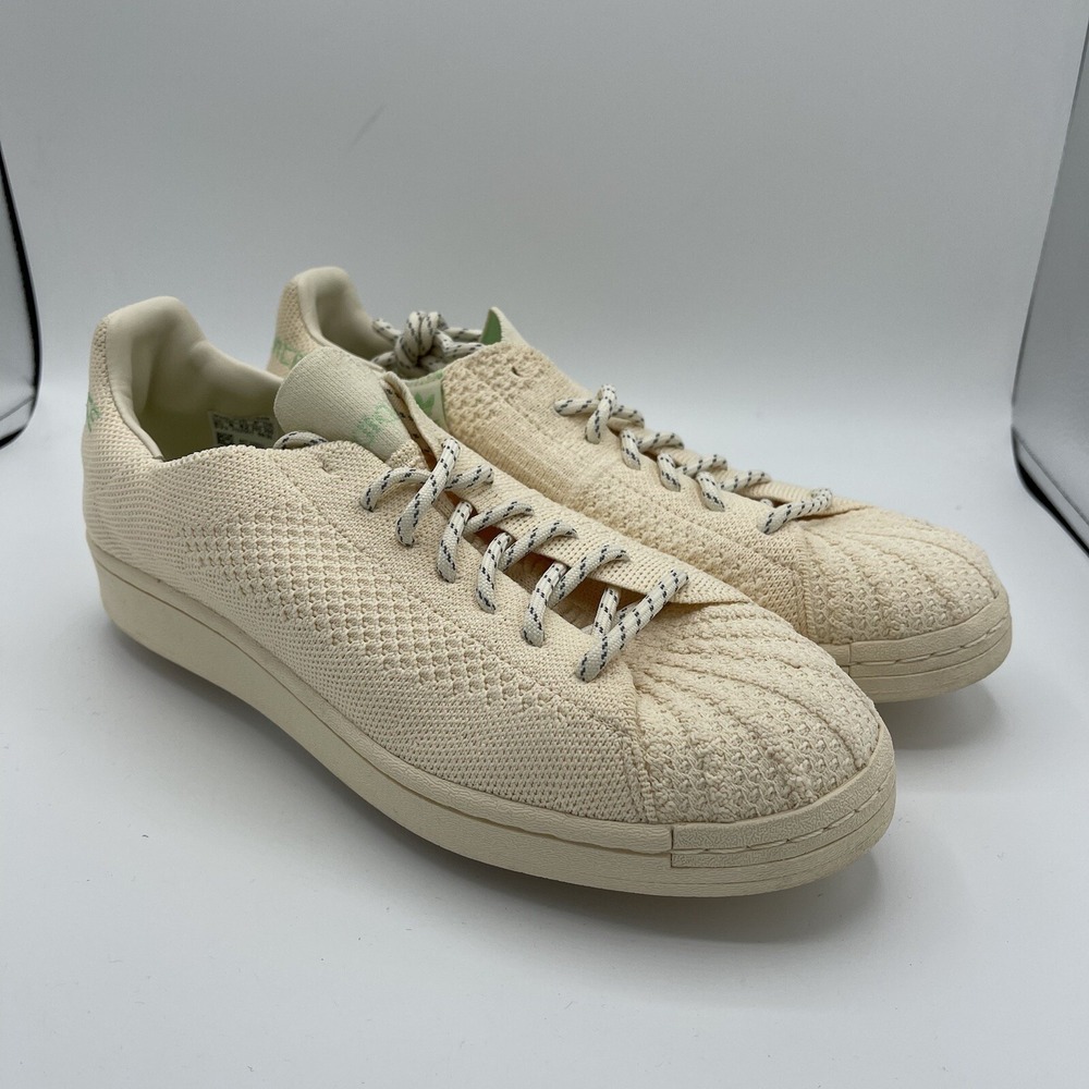 Adidas‎ SZ 8.5 Pharrell Williams S42931 Superstar Primeknit Sneaker Shoe Cream